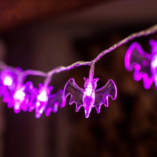 할로윈 보라박쥐 LED 조명 가랜드(10개)