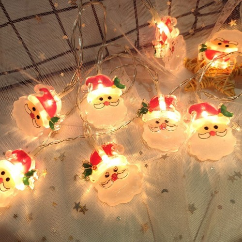 크리스마스 산타클로스 LED 조명 가랜드 (10개)