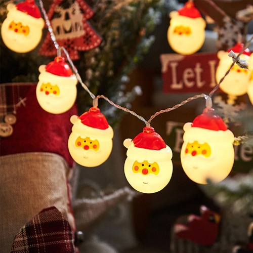 크리스마스 호호 산타 LED 조명 가랜드 (10개)